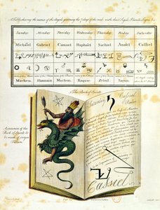 Illustrierte Seite aus einem Zauberbuch The Magus von Francis Barrett, 1801