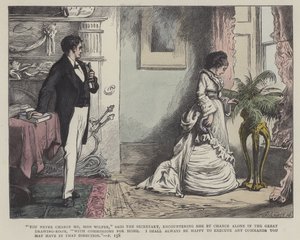 Illustration für Our Mutual Friend (farbige Gravur) von English School