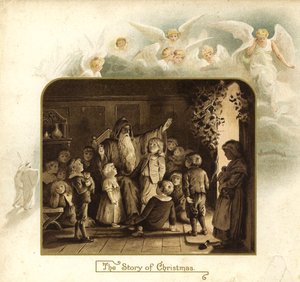 Illustration für Die Ankunft des Weihnachtsmanns von English School