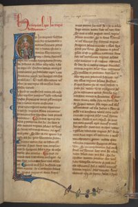 Bild von König Ine aus den Statuten von England, Cotton Manuskript Claudius D II von English School