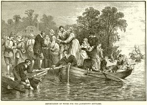 Einfuhr von Ehefrauen für die Siedler von Jamestown von English School