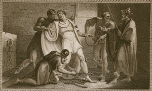 Gefangennahme von Stephan, Illustration aus David Humes The History of England, veröffentlicht von R. Bowyer, London, 1812 von English School