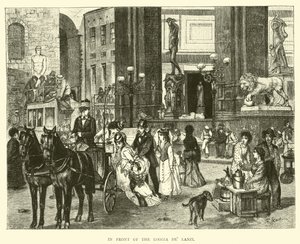 Vor der Loggia de Lanzi von English School