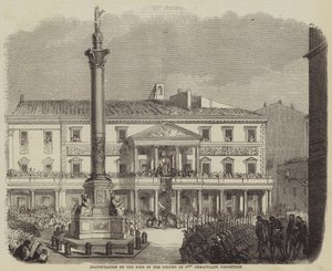 Einweihung der Säule der Unbefleckten Empfängnis durch den Papst (Stich) von English School