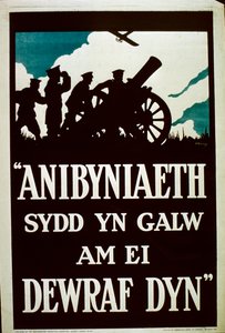 Unabhängigkeit ruft die tapfersten Männer - Walisisches WWI Plakat