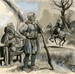 Informelle Soldaten des Typs, der in der Schlacht von Hastings besiegt wurde von English School
