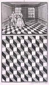 Innenraum, Illustration aus Verschiedene Arten der Bodendekoration, von John Carwitham, 1739 von English School