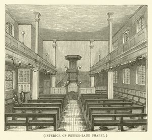 Innenraum der Fetter-Lane-Kapelle (Gravur)