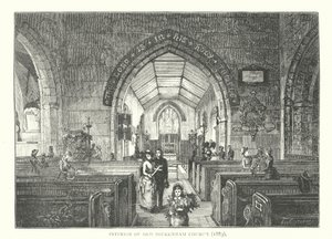 Innenraum der alten Beckenham Kirche von English School