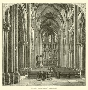 Innenraum des Petersdoms von English School