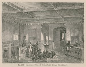 Innenraum der Holland Park Molkerei, Einzelhandelsabteilung von English School