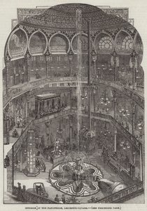 Innenansicht des Panoptikons, Leicester-Square (Gravur) von English School