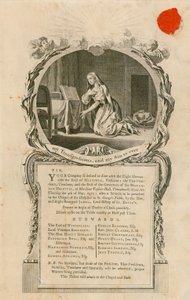 Einladung zum Abendessen mit dem ehrenwerten Earl of Hertford am 4. Mai 1775 von English School