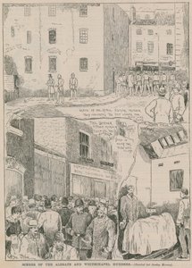 Jack the Ripper: Szenen der Aldgate- und Whitechapel-Morde von English School