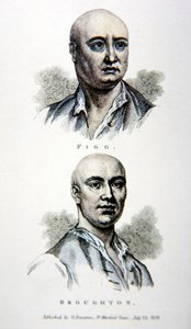James Figg und Jack Broughton, aus einem Druck veröffentlicht 1812
