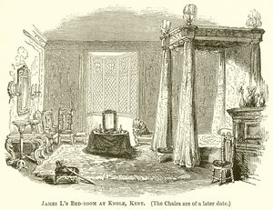 Schlafzimmer von James I. in Knole, Kent