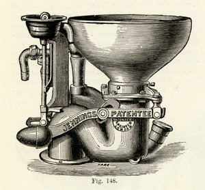 Jennings verbessertes Bramah-Ventil-Klosett, 1870