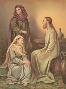 Jesus Christus im Haus von Martha und Maria von English School