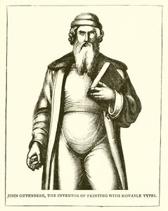 Johannes Gutenberg, der Erfinder des Buchdrucks mit beweglichen Lettern von English School