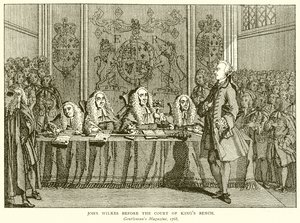 John Wilkes vor dem Gericht des Königsbank von English School