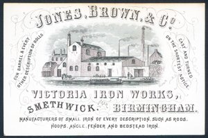 Jones, Brown & Co, Victoria Eisenwerke, Visitenkarte von English School