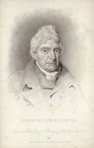 Joseph Nollekens, englischer Bildhauer. Gravur von William Bond von English School