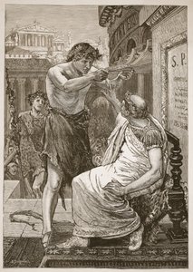 Julius Caesar lehnt die von Antonius angebotene Krone ab