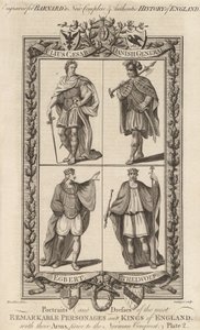 Julius Caesar, Ein dänischer General, Egbert und Ethelwolf, Illustration aus 