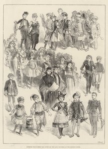 Jugendlicher Kostümball, gegeben von der Lady Mayoress im Mansion House (Stich) von English School