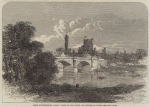 Kelso, Roxburghshire, kürzlich besucht vom Prinzen und der Prinzessin von Wales (Gravur) von English School