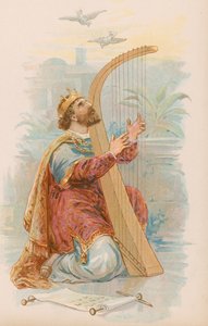 König David spielt die Harfe