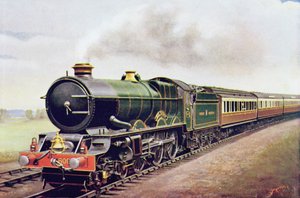 König George V des G.W.R Cornish Railway Express, Illustration aus The Wonder Book of Railways, vierzehnte Ausgabe, herausgegeben von Harry Golding, 1929 von English School