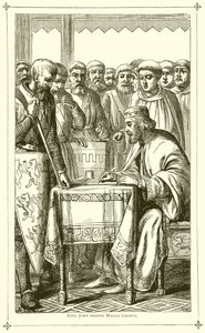 König Johann unterzeichnet die Magna Carta