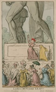 Damen, kauft euer Blatt!; Statue von Achilles im Hyde Park von English School