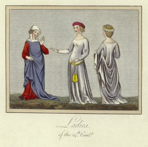 Damen des 14. Jahrhunderts von English School