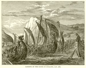 Landung der Dänen in England, 787 n. Chr. von English School