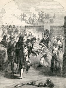Landung der Prinzessin Henrietta, Illustration aus John Cassells Illustrierter Geschichte Englands, 1857 von English School