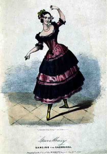 Laura Honey (ca. 1816-43) tanzt die Cachoucha