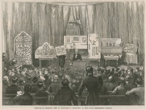 Vortrag für Arbeiter über Zier-Eisenarbeiten im South Kensington Museum von English School