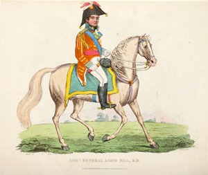 Generalleutnant Lord Hill KB, veröffentlicht von Richard Evans, graviert von Romney, Illustration aus An Historical Account of the Battle of Waterloo von William Mudford, 1816