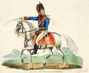 Generalleutnant Der Marquis von Anglesea, veröffentlicht von Richard Evans, graviert von Romney, Illustration aus An Historical Account of the Battle of Waterloo von William Mudford, 1816 von English School