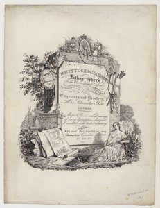 Lithograph, Whittock & Goodman, Visitenkarte