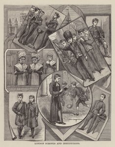 Londoner Schulen und Institutionen (Gravur)