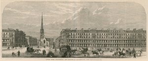 Straßenverbesserungen in London: Neue Gebäude am Lancaster Gate, Hyde Park von English School