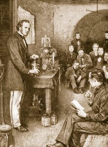 Lord Kelvin begann seine wissenschaftlichen Forschungen in Glasgow in einem Weinkeller, den er in ein Labor umwandelte von English School
