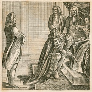 Lord Oxford tritt als Lord High Treasurer zu Königin Anne zurück von English School