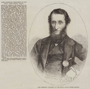 Lord Portman, Präsident der Royal Agricultural Society von English School