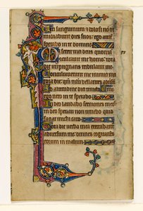 MS 1-2005, fol. 80v: Ein nackter Musiker, Randdekoration aus dem Macclesfield Psalter, Use of Sarum, Ostanglien, um 1330