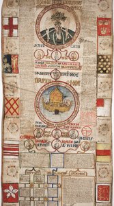 MS Lewis E 201 Abschnitt 2, Chronik der Geschichte der Welt von der Schöpfung bis Woden, mit einer Genealogie von Edward IV, ca. 1461 von English School