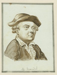 M. Händel, Mitte des 19. Jahrhunderts (Tinte auf Papier) von English School